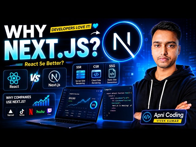 #1 What is Next.js? | Next JS Tutorial in Hindi | React vs Next.js | Introduction to Next JS