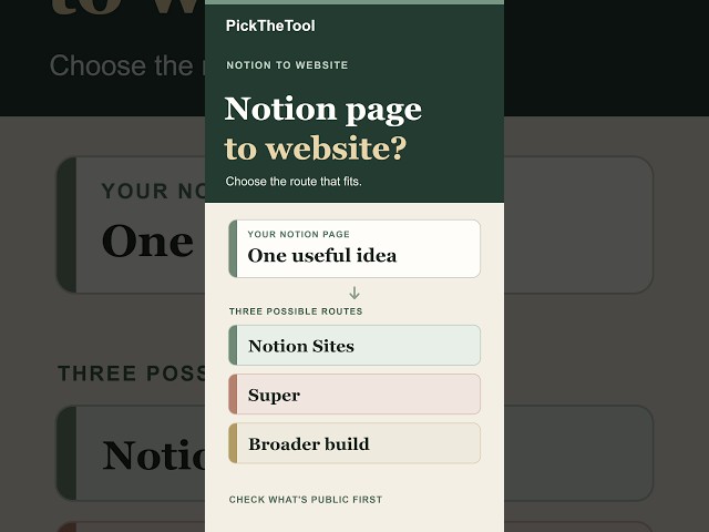 Notion Page to Website? Choose the Publishing Route | PickTheTool