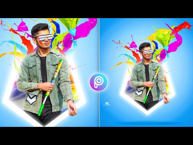 30 Second Holi 2021 Special Photo Editing Tutorial In Picsart By Deepak Creations #Shorts #picsart