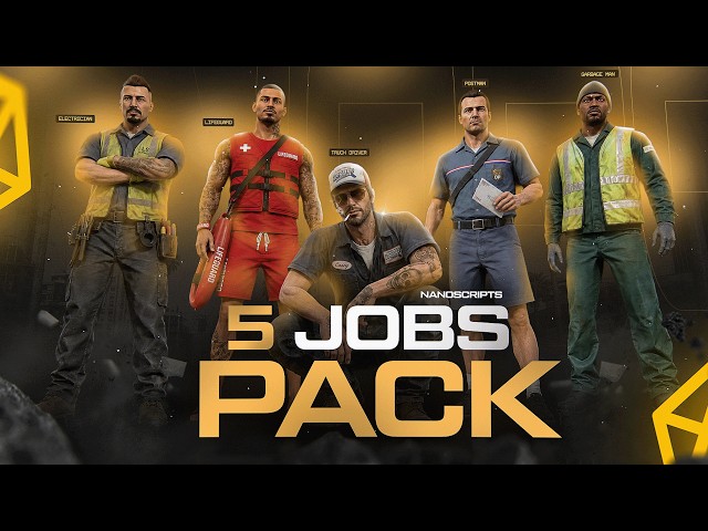 MOST IMMERSIVE FiveM Job Pack Script (Lifeguard, Garbage, Transport...) | ESX/QBCore/QBox