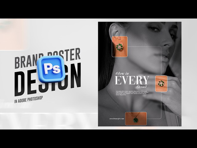 Luxury Jewelry Poster Design in Photoshop