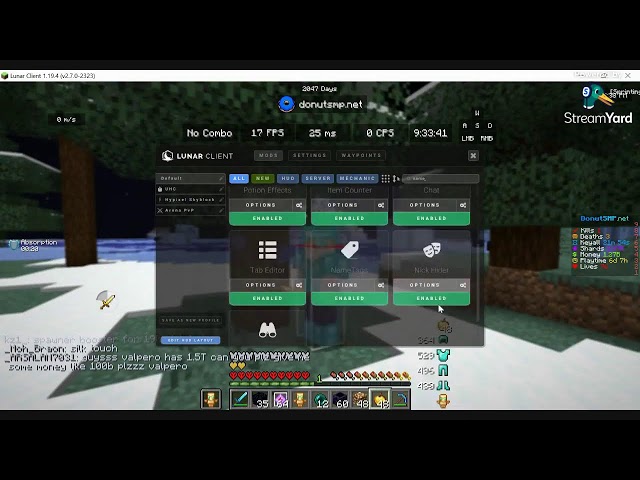 Rating Bases and Crystal 1v1ing! Giveaways too. DonutSMP