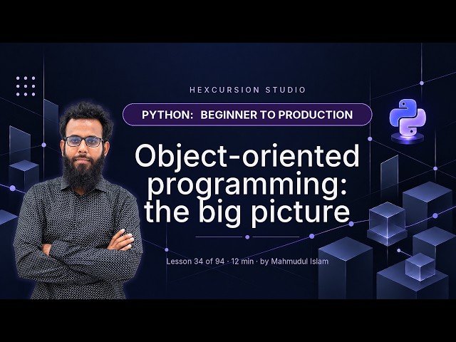 Object-oriented programming: the big picture | Python 34/94
