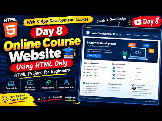 CREATE YOUR OWN ONLINE COURSE WEB USING HTML [CLASS:20]