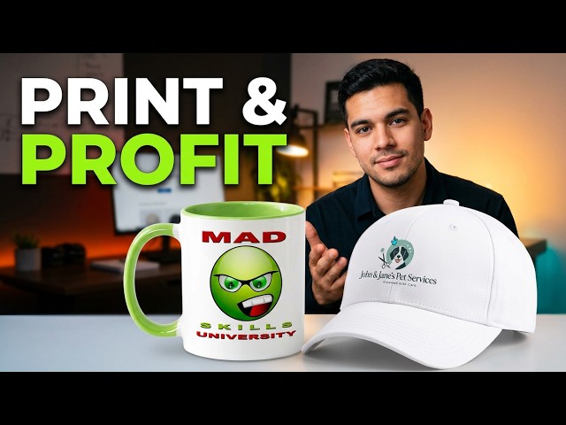 Start an On-Demand Printing Business for Free! 💵 #vistaprint #printingservices #businessideas #MADSU