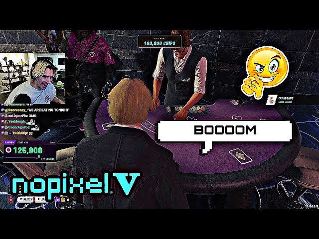 Xqc Wins $75k Less Than 2 Minutes… | NoPixel V GTA RP
