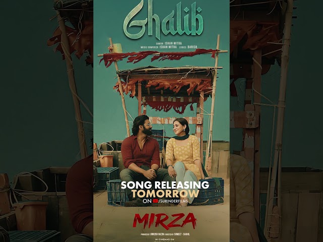 The first romantic song,' Ghalib,' from 'Mirza,'  Releasing tomorrow. Stay tuned!| @ahmotionpictures