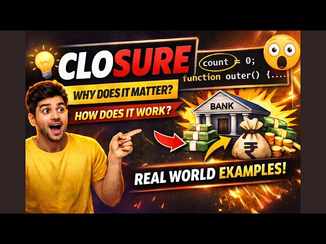 JavaScript Closures Explained in 15 Minutes (Crack Interviews 🔥) in Telugu