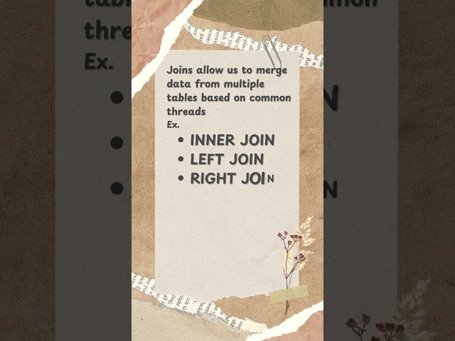 Joins in SQL