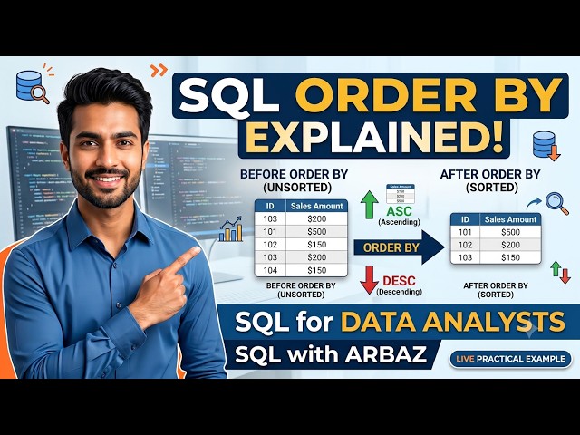 SQL ORDER BY Explained | ASC vs DESC with Real Example | SQL with Arbaz