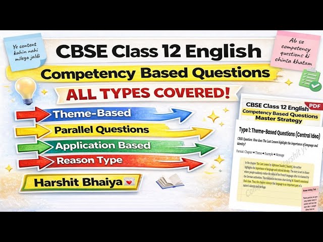 🔥 CBSE Class 12 English 2026 | Perfect Answer Writing Strategy + Competency Questions