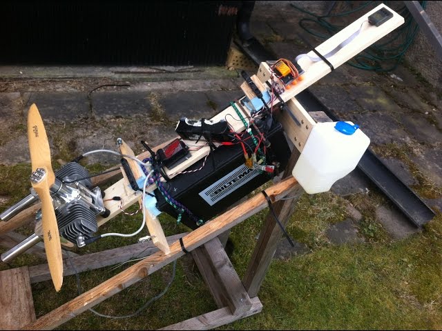 110kg TOW multicopter 1/8 system test KK 2.0 controller 112cc gas engine
