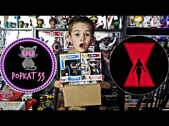 Mail call from Popkat 33 Funko Pop Unboxing, new Blackwidow pop, and Bobblehead Batman!!!
