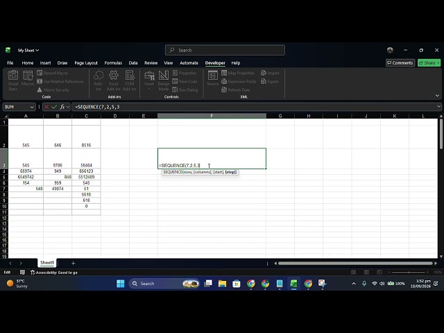 How to Use the SEQUENCE Function in Excel