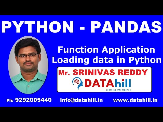 09 Function Application & Loading data into Python