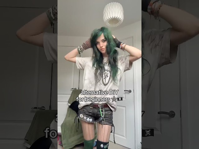 alternative DIY tutorial for beginners ☆🏴‍☠️ #alt #DIY #alternativefashion #tutorial #outfitideas ☆
