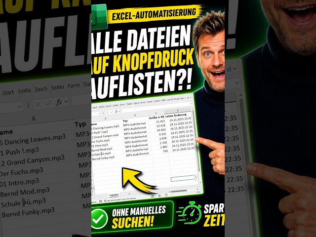 Alle Dateien eines Ordners → per Klick in Excel