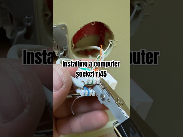 Installing a computer socket rj 45 #electrician