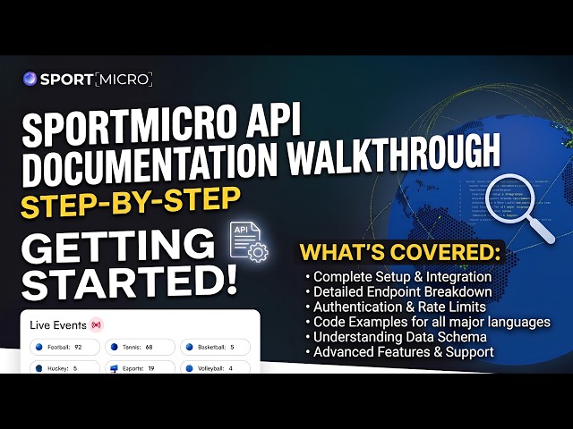 Sportmicro API Documentation Walkthrough | Getting Started