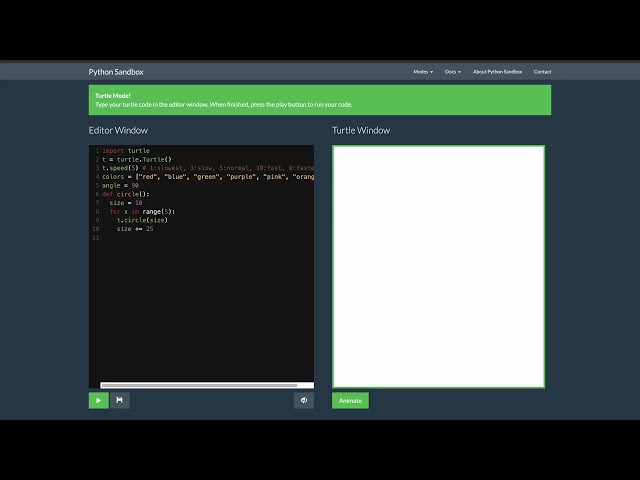 Python Turtle Challenge #3