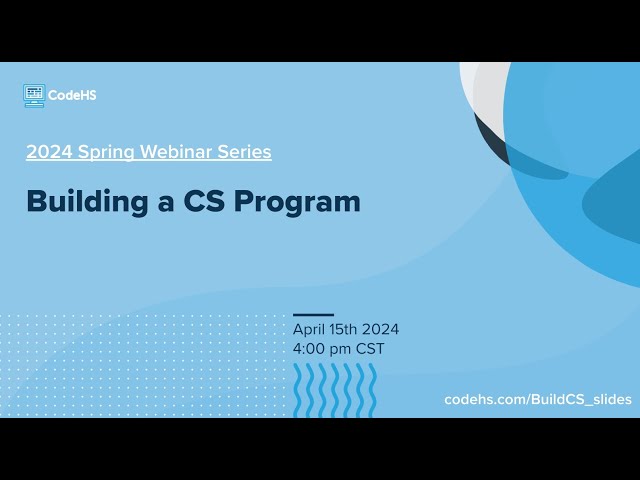 Building a CS Program