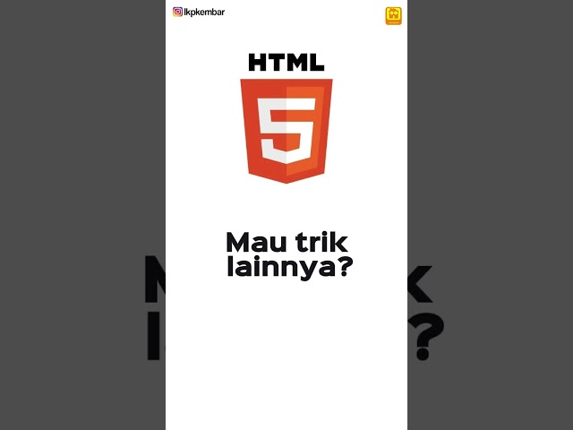 Bikin Teks Tebal HTML #programming #html #tips #tutorial