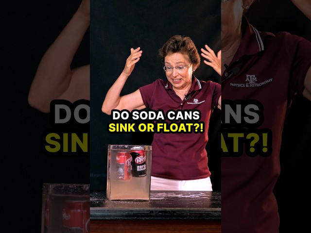 Do soda cans sink or float? #sinkorfloat #diy #shorts #DrTatiana