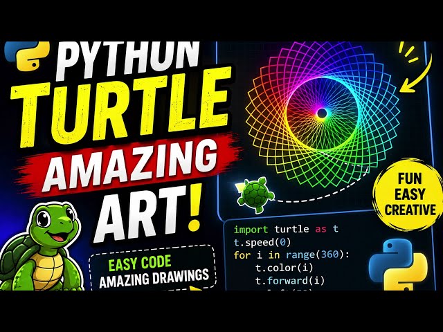 Python Turtle Graphics + Animation = MAGIC 🤯
