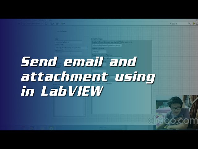 Tutorial on Send email and attachment using in LabVIEW