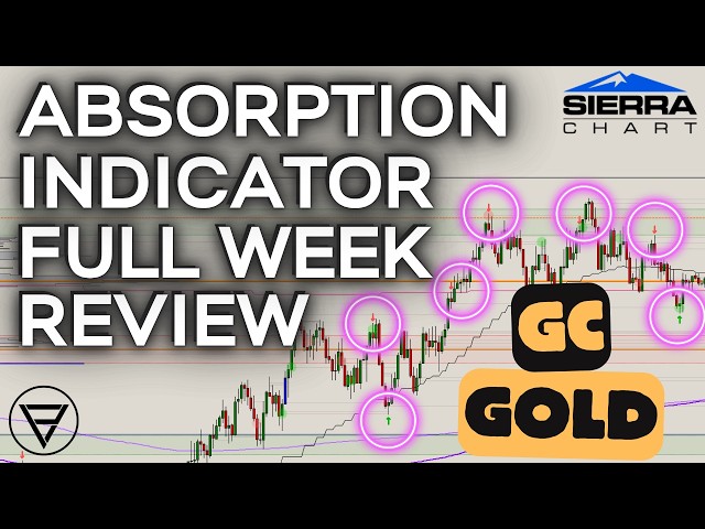 Sierra Chart Custom Absorption Indicator Weekly Review - GC / Gold Futures