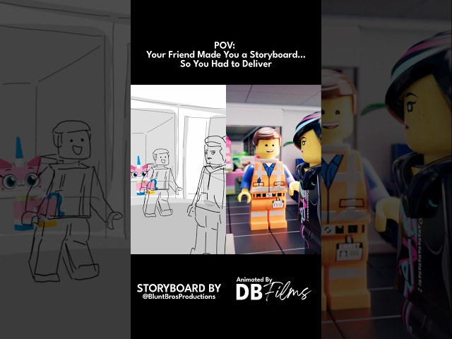 From Sketch to Bricks! My Friend Made This EPIC Storyboard 🤩👀 #lego #3d #2d #fyp #shorts #funny