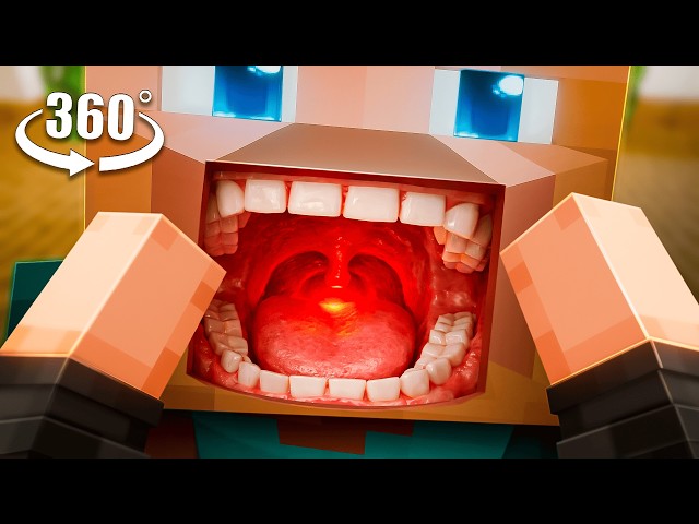 360° VR - Steve EATS YOU! (Minecraft Animation)