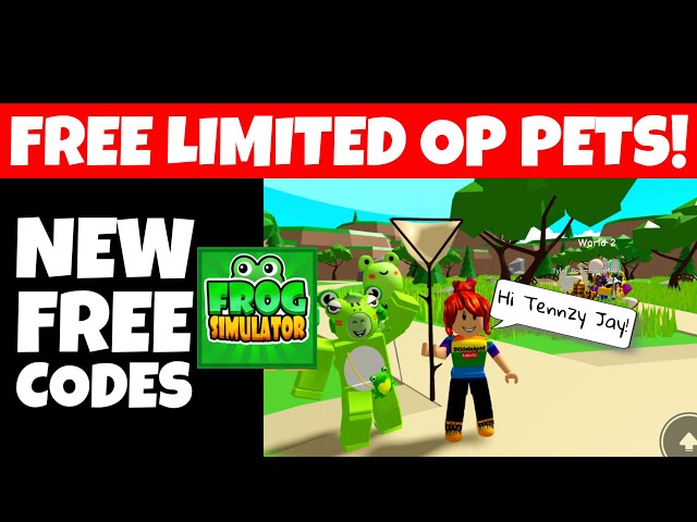 *NEW* FREE CODES Frog Simulator! From Noob to Pro! Free LIMITED OP Pets!