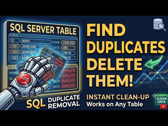 Find Duplicate Records & Delete Them in MS SQL Server