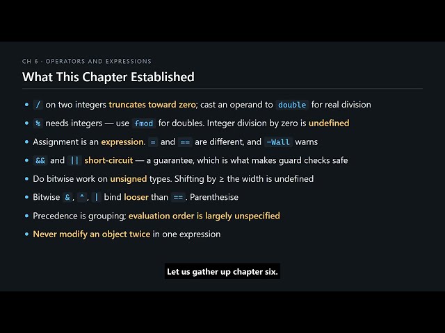 C Programming #75 — Chapter 6 Recap, and Seven Exercises