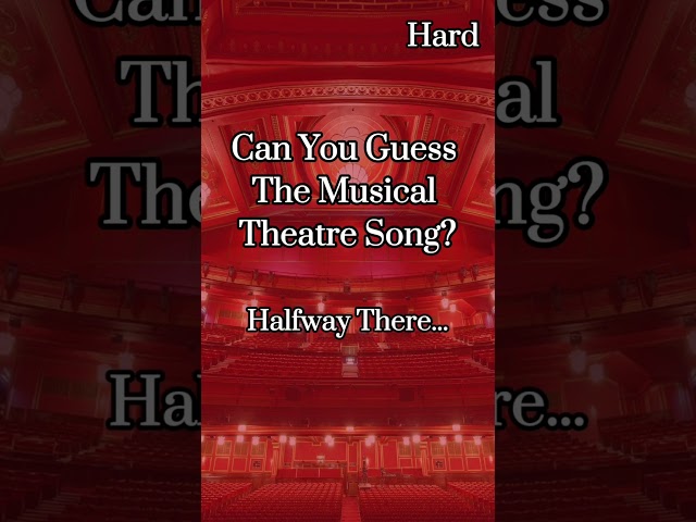 Guess The Musical Theatre Song! (Instruments Only) #broadway  #musicaltheatre  #musical  #theater