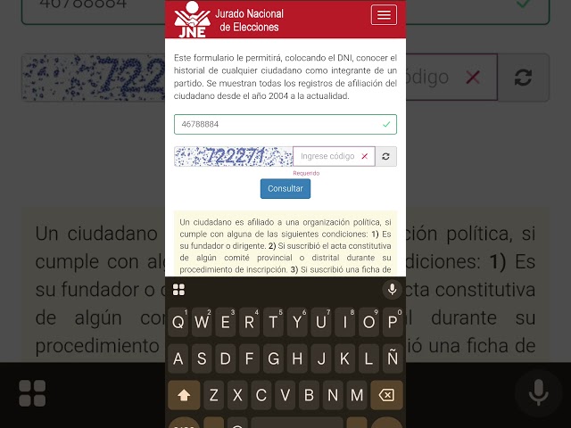 Check if you are affiliated with a Political Party 🇵🇪