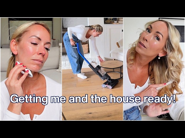 Panic Cleaning for Guests + Getting Myself Ready! 2 Hour Power Cleaning