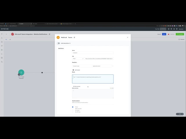 Synerise & Microsoft Teams Integration with Automation Module
