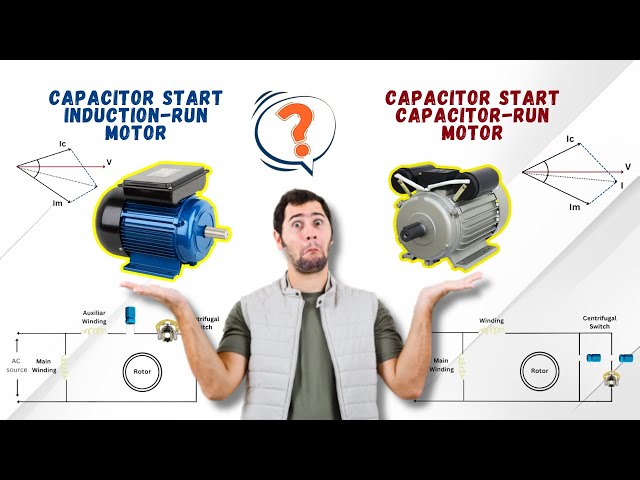 Learn the Professional Difference between Capacitor Start and Capacitor Start Capacitor run I.M.