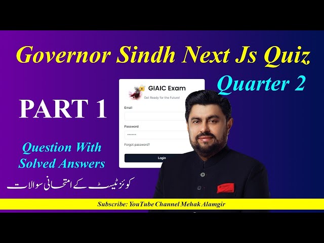 giaic next js quiz answer | GIAIC quiz quarter 2 exam