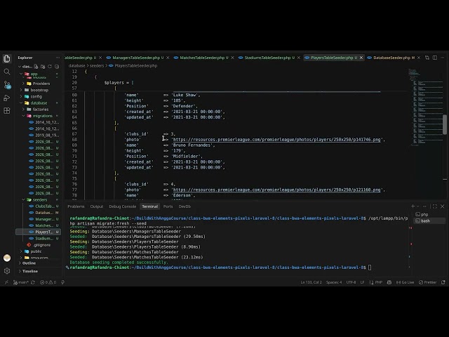 Course Eloquent ORM Laravel
