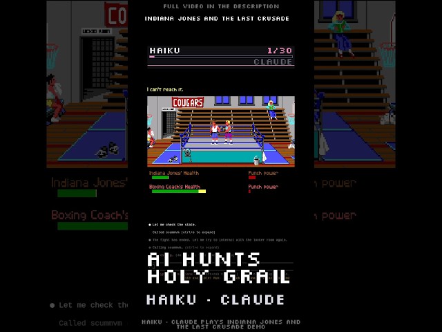 Claude Haiku playing Indiana Jones and the Last Crusade #retrogaming #retro #gaming
