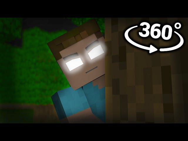 360° VR Video || HEROBRINE is Stalking YOU - Minecraft Animation
