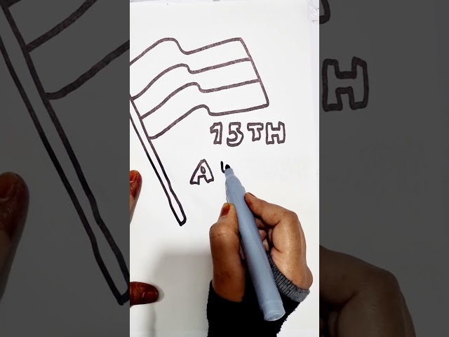 How to Draw India Flag drawing Independence day #shorts #learnforkids