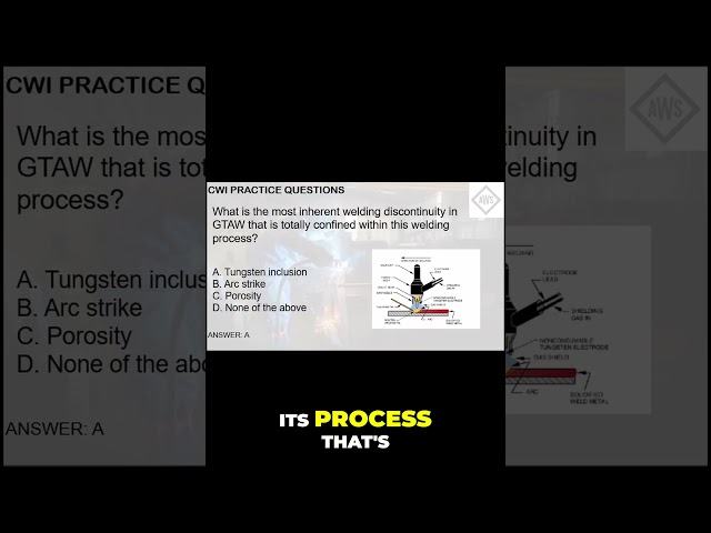 CWI Part A Sample question explained! GTAW Discontinuities