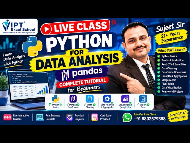 🚀 Python for Data Analysis | Pandas Complete Tutorial for Beginners