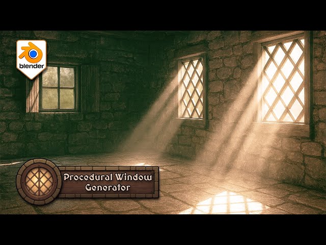 Build Windows in Minutes — 3DT Procedural Window Generator (Blender Geometry Nodes)