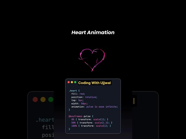 Create a Stunning Heart Animation with HTML & CSS ❤️ l