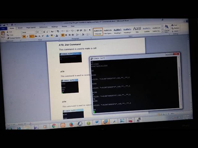 Raspberry pi tutorial-part 9: How to connect the GSM Module to the laptop and basic AT Commands